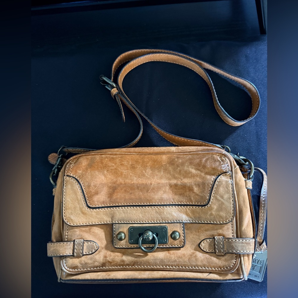 Frye Tan Leather Crossbody Bag